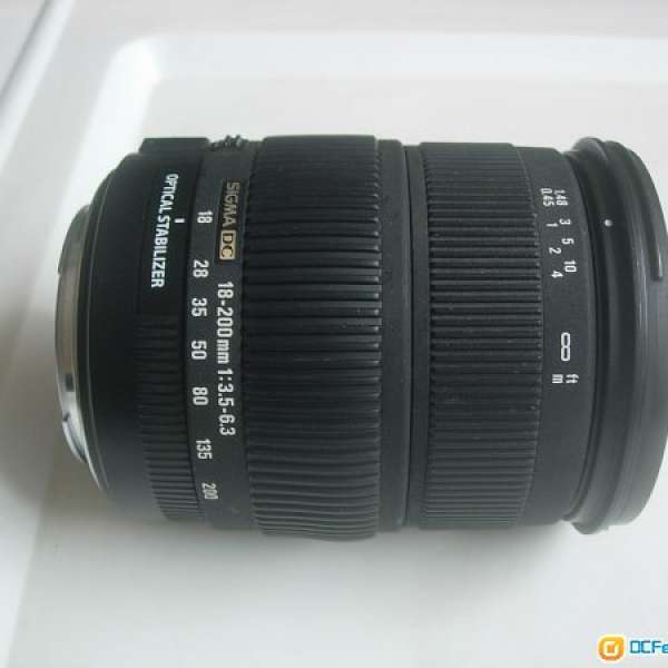 Sigma  DC OS 18-200mm f3.5-6.3  長鏡  ( For Canon )