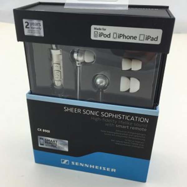 【全新】Sennheiser CX 890i 白色耳機連線控MIC(Made for iphone, ipad, ipod)