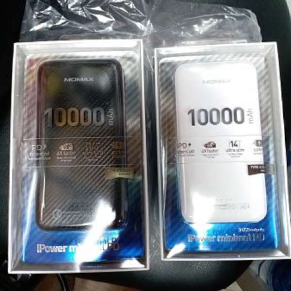 全新MomaxI IP65  iPower Minimal PD 快充流動電源 10000mAh，跟單