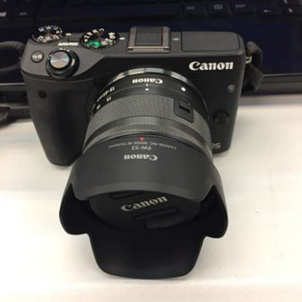 canon M3 + EF-M 15-45mm (new 96%)