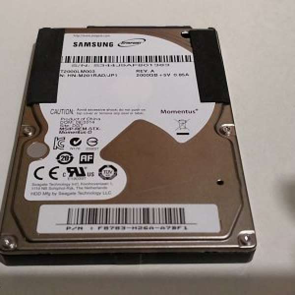 Samsung Momentus 2T 2.5" hard disk