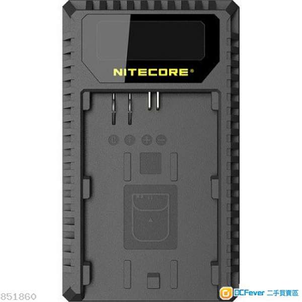 Nitecore UCN1 Dual-Slot USB Travel Charger for Canon LP-E6, LP-E6N, an