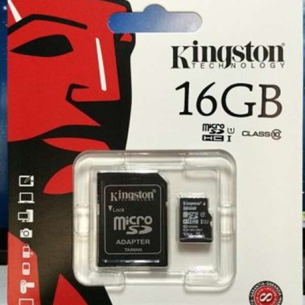Kingston“SD Card” - SDC10/16GB with SD Adapter (高速Class 10)