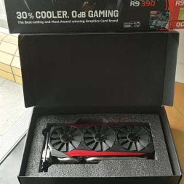 新淨行貨有盒有保養ASUS  STRIX  R9 390  GAMING  OC  8GB