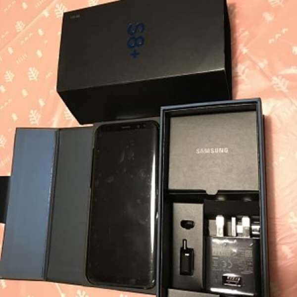 99.99% new Samsung S8 plus 128gb 黑色全套有單有保養