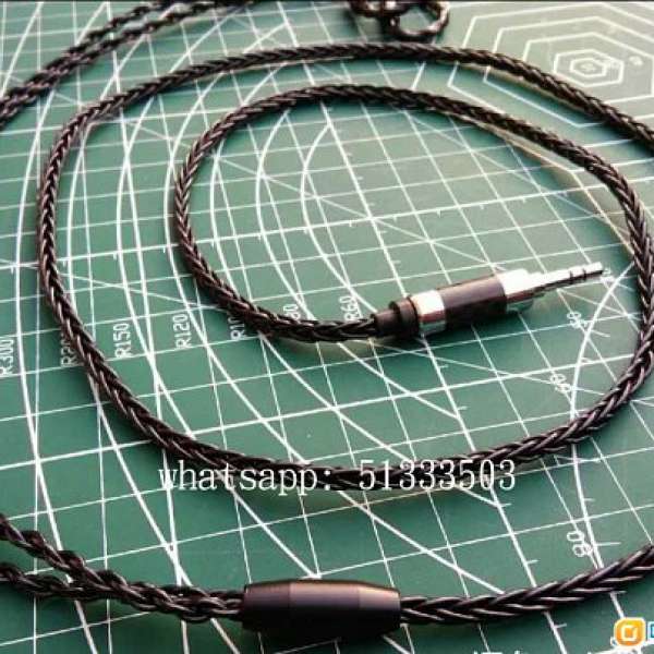 單晶銅渡銀黑色耳機線 升級線 SE IE80 MMCX UE 鐵三角