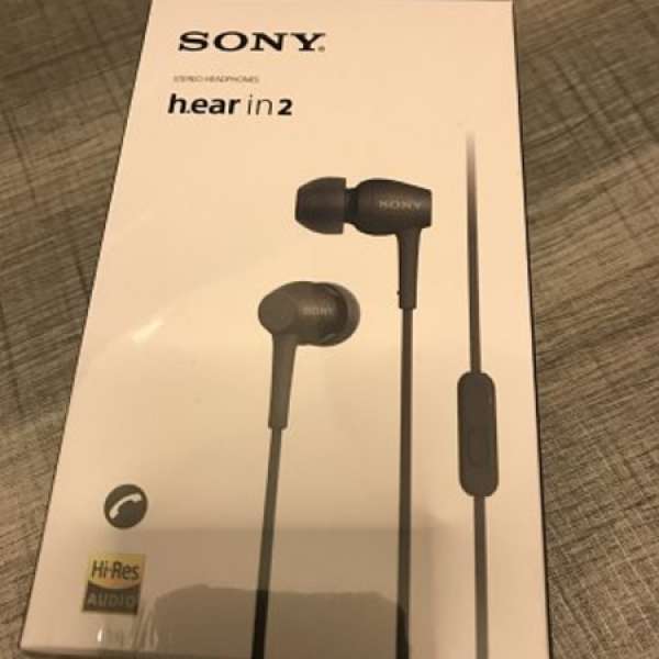 全新未開封 SONY h.ear in2 H500a 有咪 支援hi-res高解析音效耳機黑色 抽獎禮物