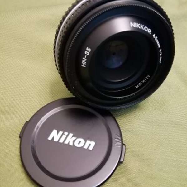 罕有黑色絕版餅鏡Nikon Nikkor 45mm f/2.8P pencake lens