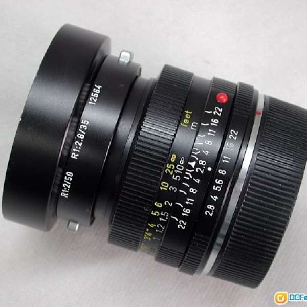 LEICA R 35MM F2.8 lens with leica hood