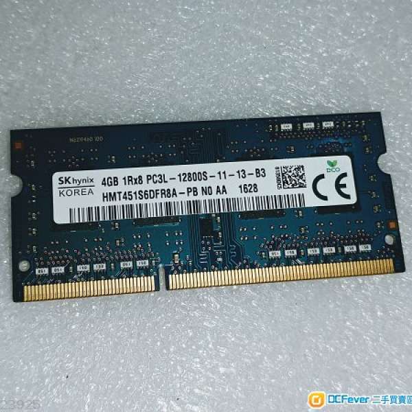 SKhynix KOREA HMT451S6DFR8A-PB 4GB DDR3L 1600MHz