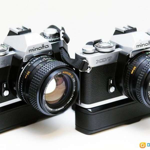 Minolta XD5 XD7 with Auto Winder D plus MD/MC 50/1.4 (nex, m4/3)