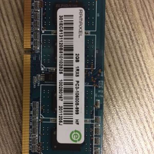 ramaxel ddr3 sdram pc3-108600s 2G for notebook