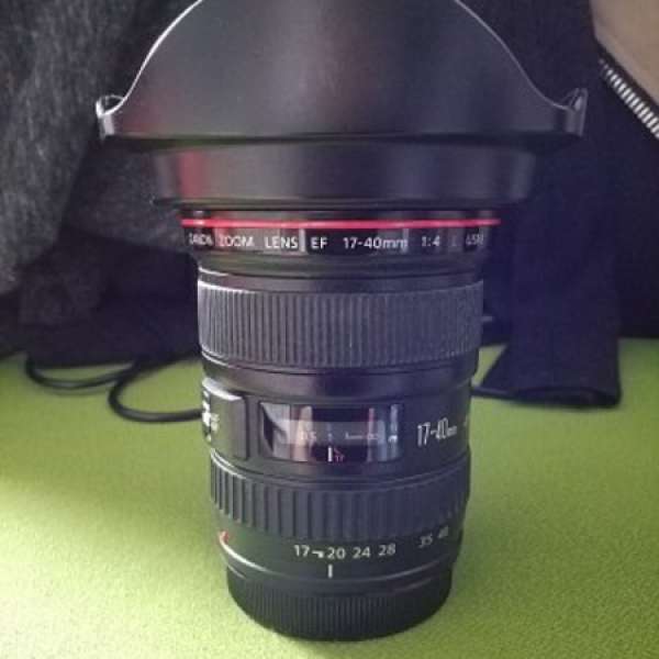 Canon 17-40 F4L + Hood＋UV filter