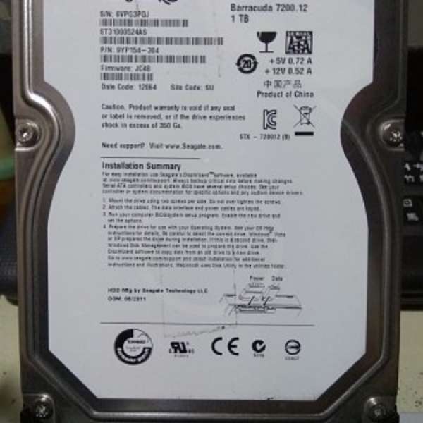 二手 Hard Disk  Seagate 3Tb, 2Tb, 1Tb, 500Gb, Synology NAS 私人轉讓