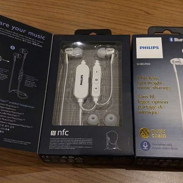 全新行貨Philips SHB5900 白色 藍芽 NFC Bluetooth4.1 耳機 耳筒