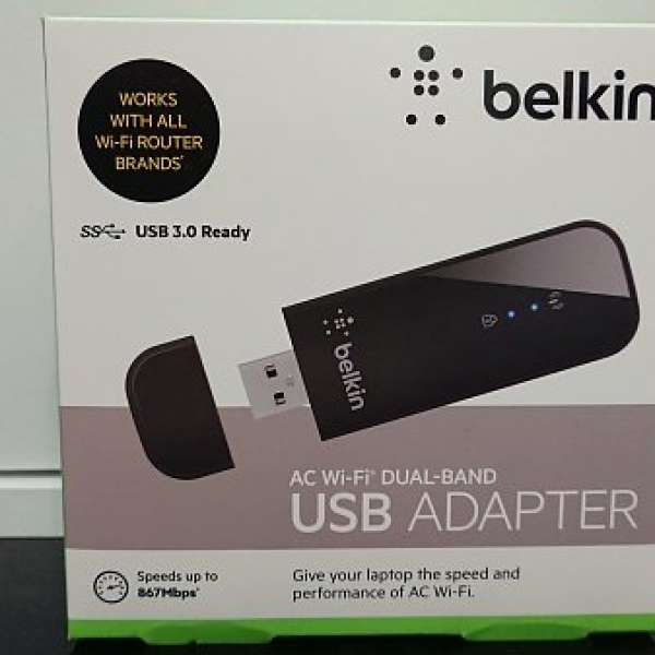 Belkin usb 3.0 雙頻2.4g 5g 無線wifi 接收器