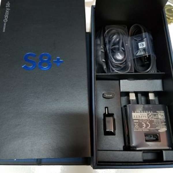 三星 Samsung S8+ plus 128g 淺藍色 連原廠機套(有保，衛訊單)