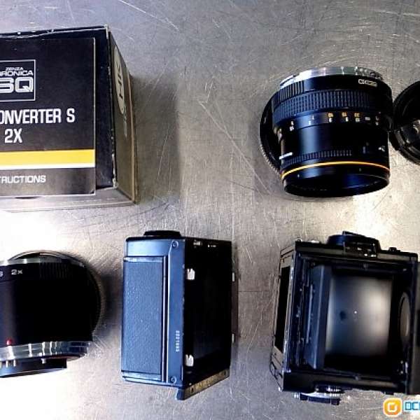 平售  Bronica SQ 6X6機連80mm鏡 + 一隻2倍鏡