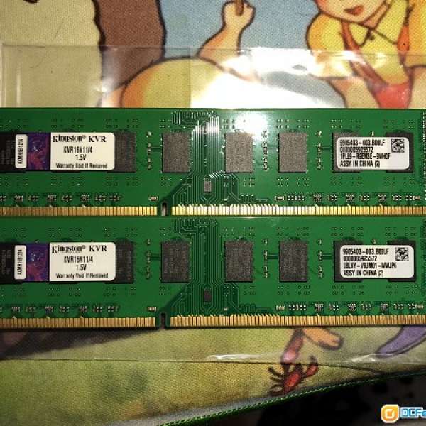 Kingston DDR-3 1600MHz 4GB KVR16N11/4 X2 (8GB)