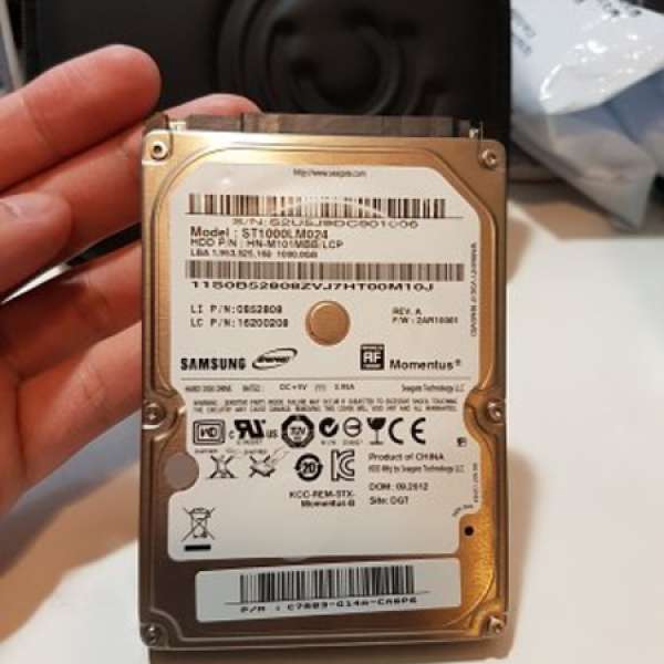 Seagate 2.5" 1TB PMR 硬碟 (ST1000LM024)