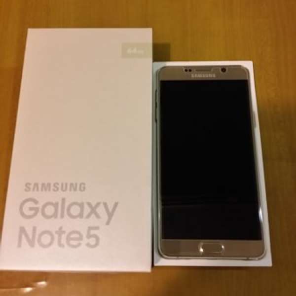 98% New Samsung Galaxy Note 5 金色 64GB 4G LTE( 有單有盒配件全新)