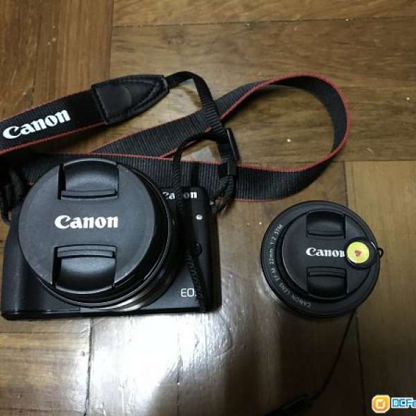 Canon EOS M3 連18-55mm kit鏡f3.5-5.6及22mm f2.0餅鏡