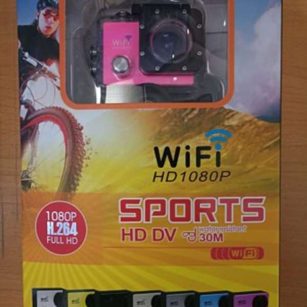 山狗7代SJ9000粉色WIFI版4K運動攝像機 3舊電有叉機 好新