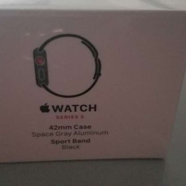 全新Apple Watch Series 3  42mm 黑色 (GPS+Cellular)