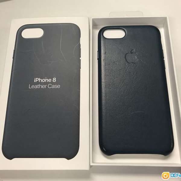 原廠Apple iPhone 8 leather case 皮殻  Cosmos Blue