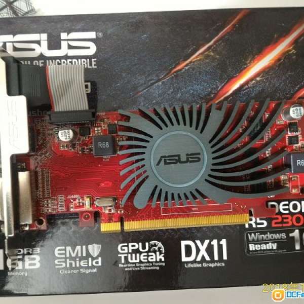 二手 ASUS R5 230 1GB D3 LP PCIE DISPLAY CARD