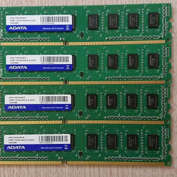 18G Ram Adata DDR3-1333  雙面 16 chips