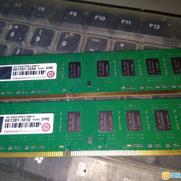 Transcend DDR3 1600 4GB X 2條 =8GB卓面電腦