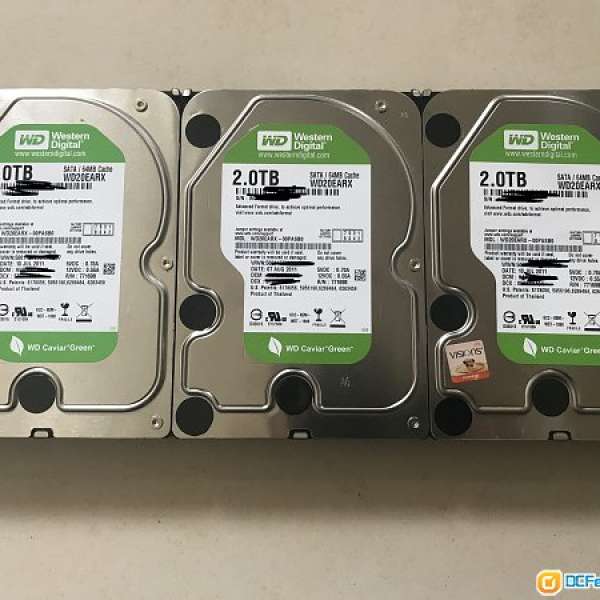 Western Digital WD Caviar Green 2.0TB 3隻