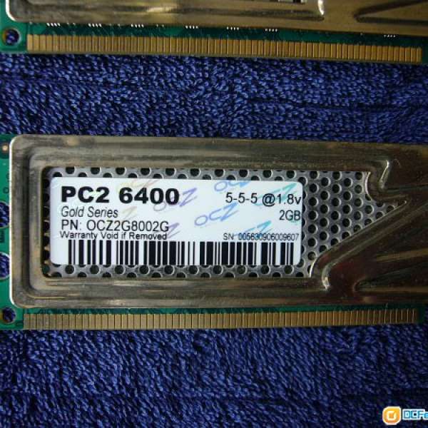 OCZ 2GB DDR2 [PC2-6400] desktop RAM 一對