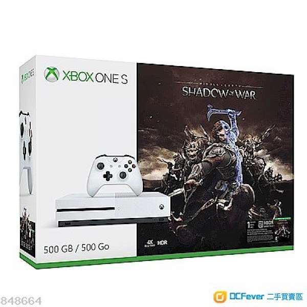 全新未開箱 Xbox One S  中土世界:戰爭之影