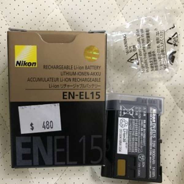 Nikon EN-EL15原廠電池，送Yongnuo MC-36B合用Nikon D700/D810