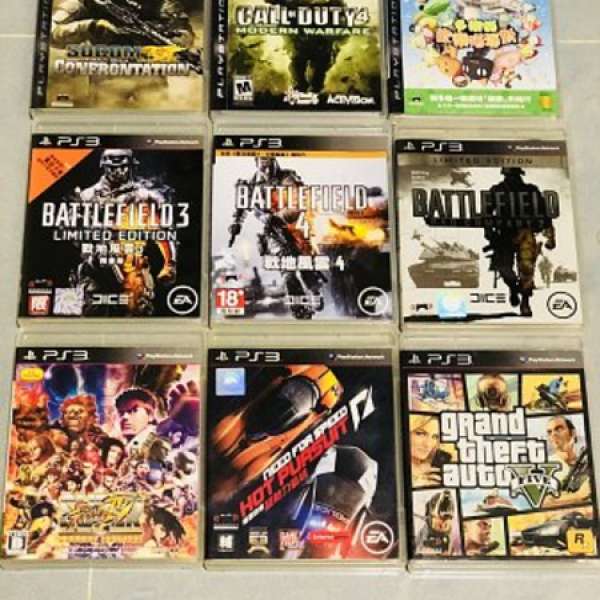 PS3 GAME (GTA V, Battlefield, Call of Duty, Need For Speed, Street ) 等