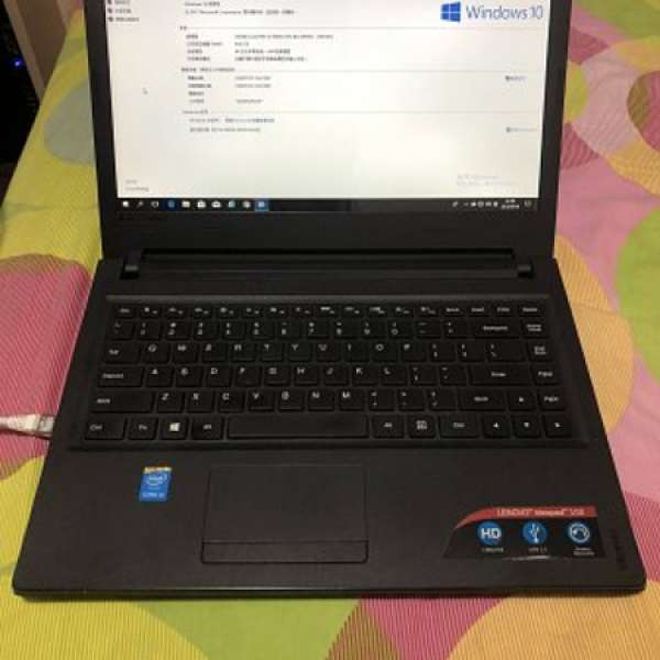 售 90%新 - Lenovo IdeaPad 100 Core i3-5005U CPU 4GB RAM 500GB HDD 手提電腦