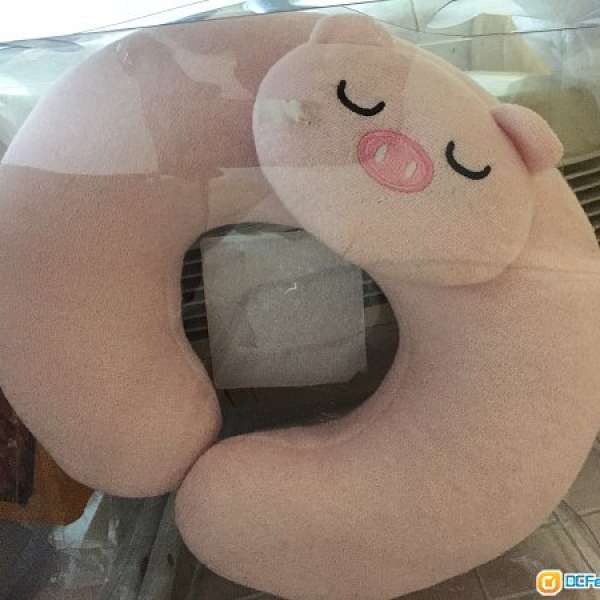 粉紅色豬豬頸枕 Pink Pig Neck Pillow (100% 全新連盒)