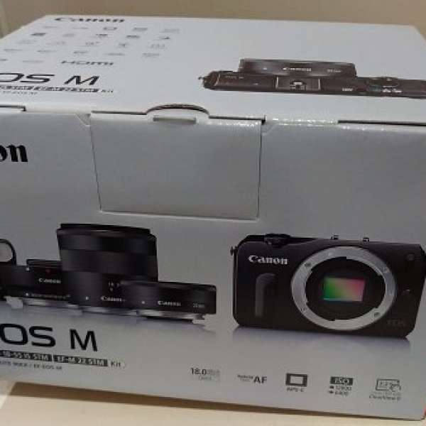 Canon  EOS-M 全套五件齊