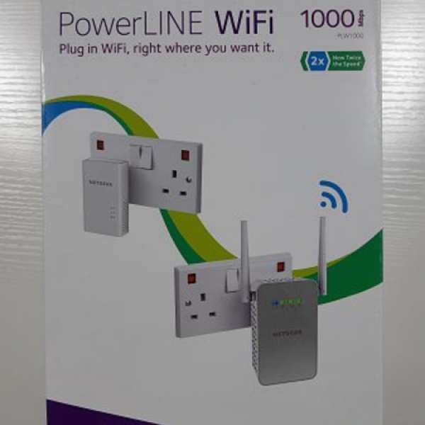 Netgear PowerLINE 1000 + WiFi(PLW1000) 連雙頻無線WiFi HomePlug 電力網絡
