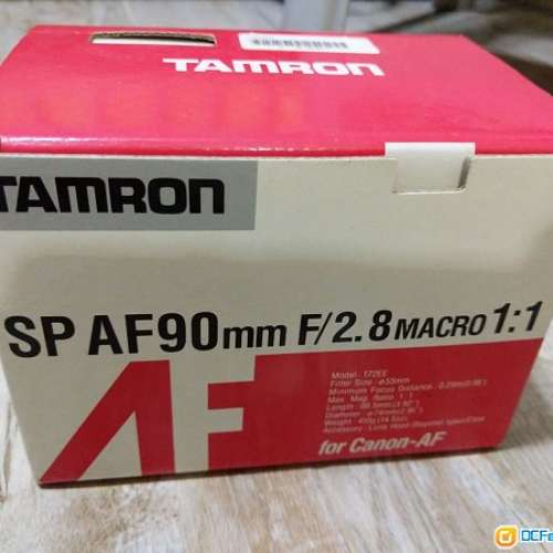 Tamron SP AF90mm F/2.8 1:1 Macro  微距 canon mount