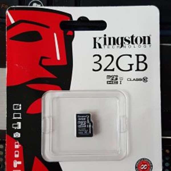 出售全新原封行貨 Kingston 32GB micro SD HC I card，可即日交收