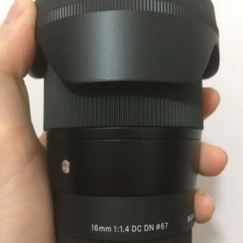 99.9%新 只用過兩次 Sigma 16 mm f 1.4 DC DN 16mm f1.4 for Sony E-mount