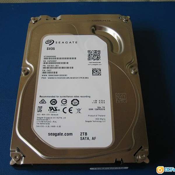 Seagate 2TB 3.5" HDD (讀寫速度高達200MB/s以上)
