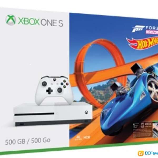 Xbox One S 500GB Forza Horizon 3 Hotwheels 套裝 4K BDP 全新未拆行貨保用至2019...