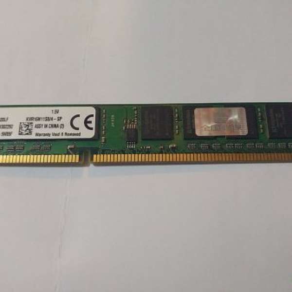 Kingston DDR3 1600MHz 4GB X 1條 =4GB 卓面電腦