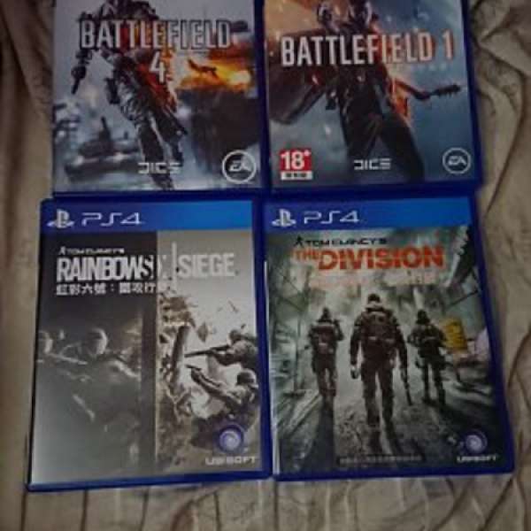 PS4 games x 4 可換