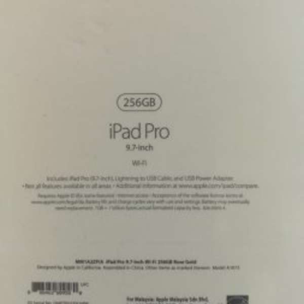 Ipad Pro 9.7" Wifi 256gb Rose Gold 全新 未開盒