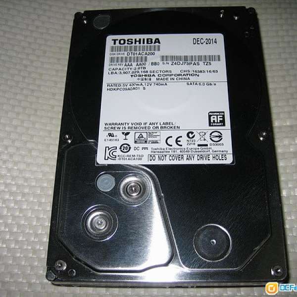 Toshiba 2TB 3.5" SATA-III (64MB Cache)